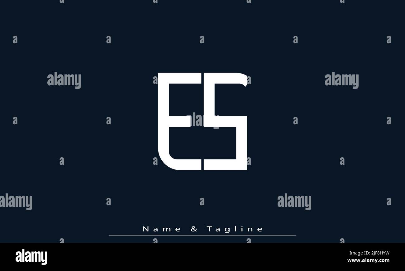 Alphabet letters Initials Monogram logo ES , SE Stock Vector Image ...