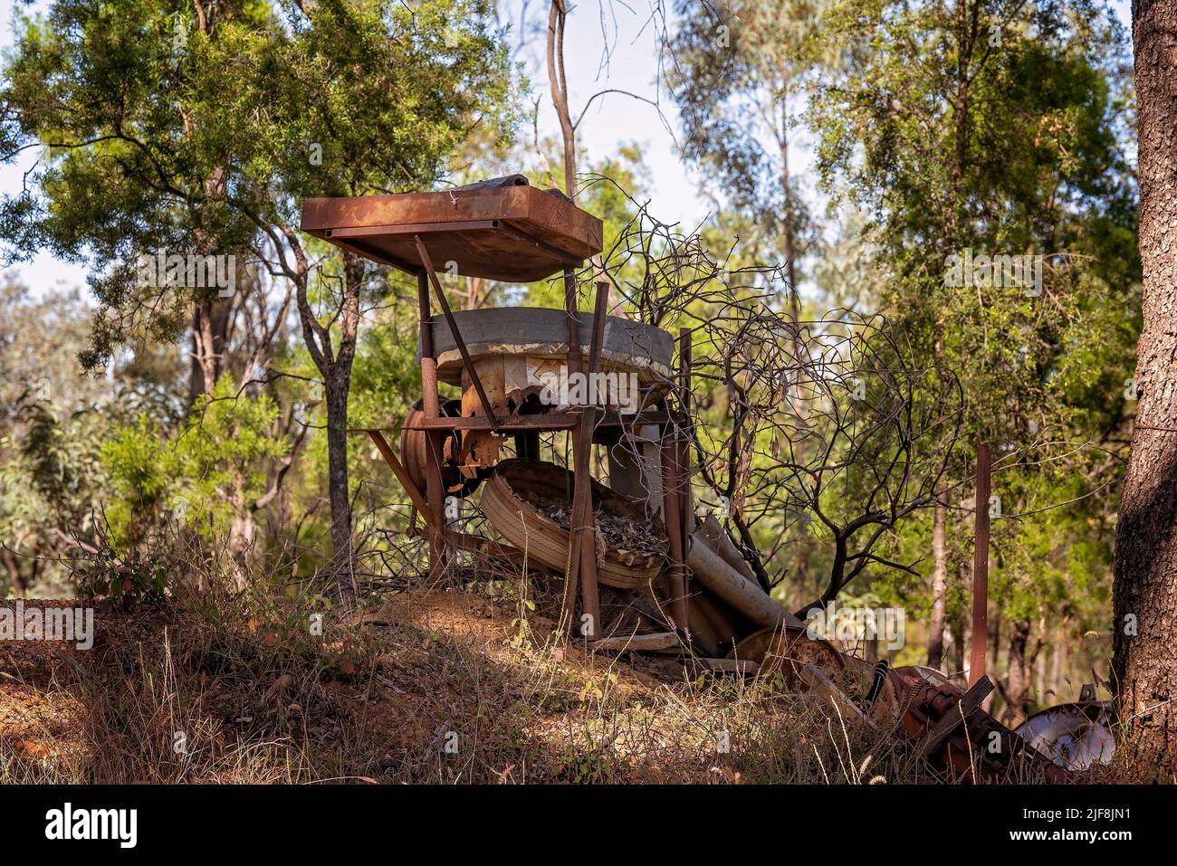 Rubyvale Gemfields Old rusting handmade sieve used for grading stones to find sapphire on ...