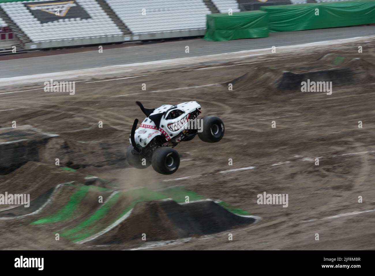 Monster Jam London 2022, Monster truck show, Olympic Stadium London, UK Stock Photo