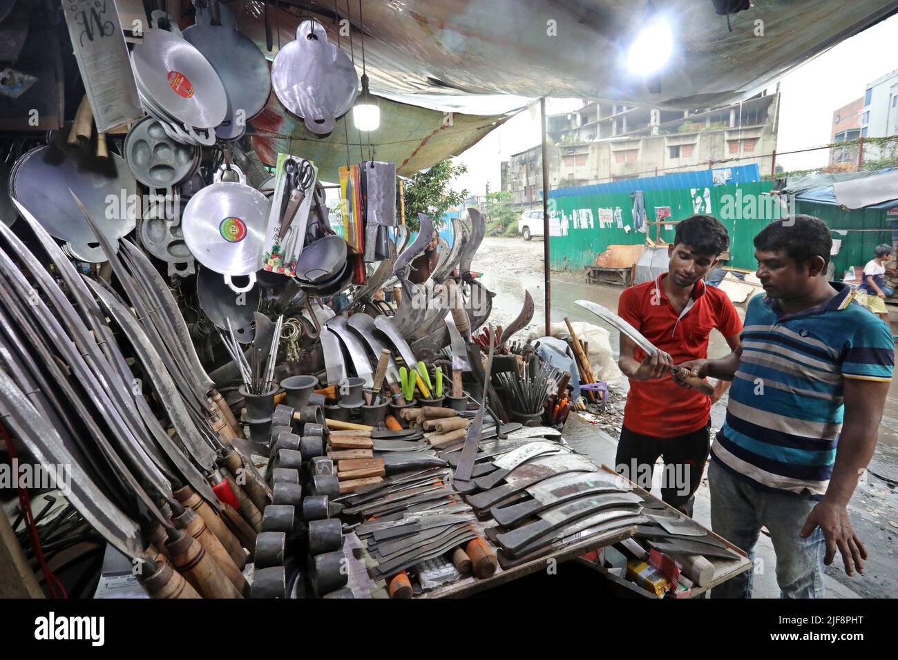 June 30, 2022, Dhaka, Dhaka, Bangladesh A Bangladeshi Blacksmith makes
