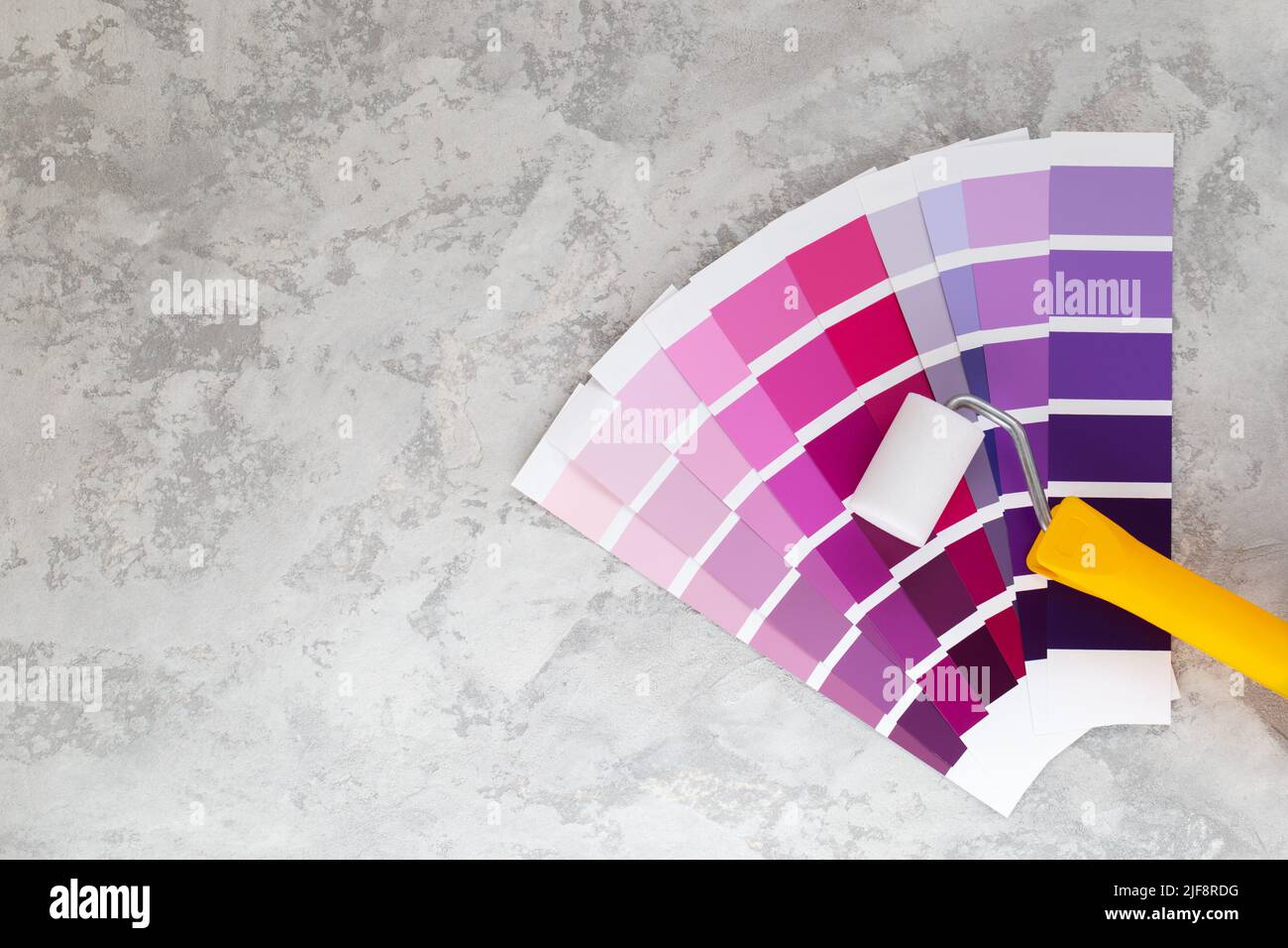 Paint roller and color chart choice hires stock photography and images