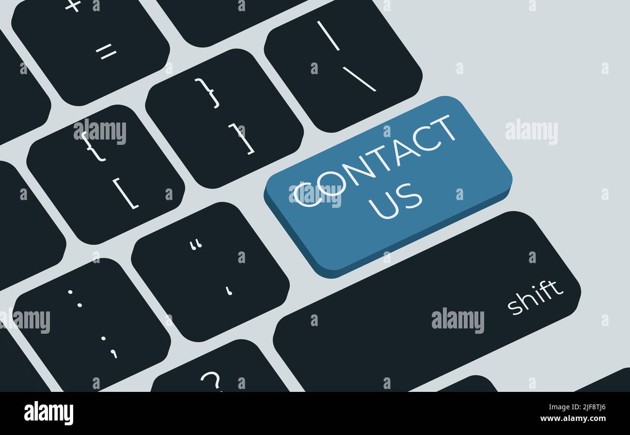 Contact us button on keyboard keys vector Stock Vector Image & Art Alamy