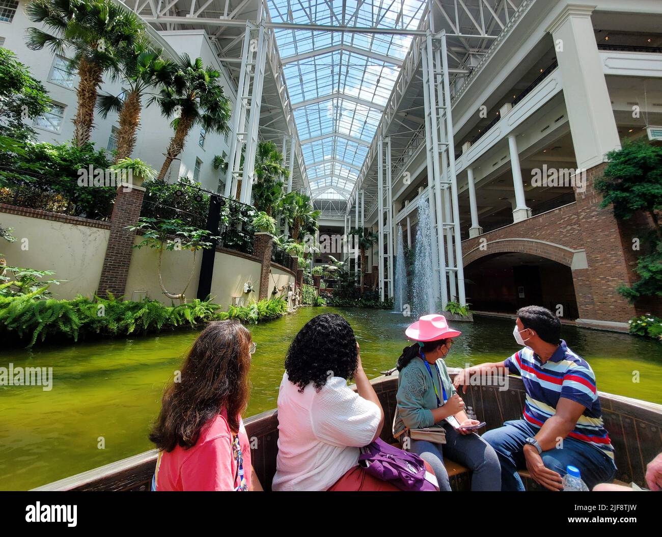 Opryland Rides Nashville, Tennessee, U.S.A - June 26, 2022 - Tourist on the boat ride ...