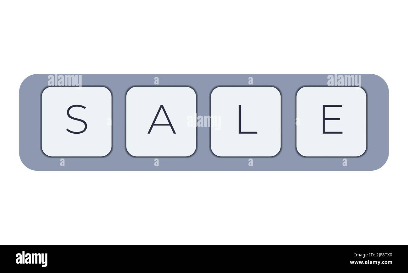 Computer keyboard key with key sale. Keyboard keys icon button Stock ...
