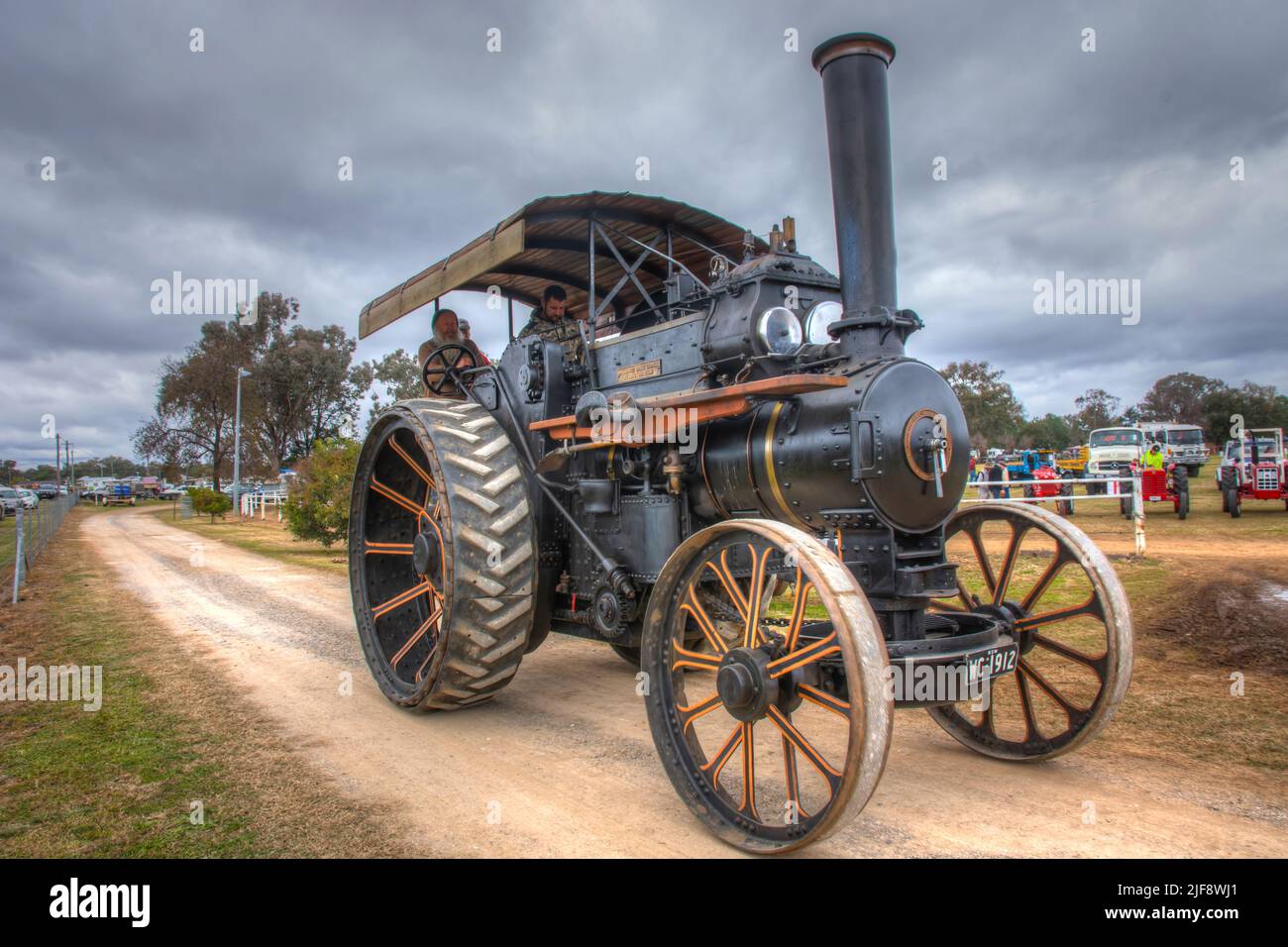 1916 Fowler Steam Road Locomotive on display at Manilla Showground Australia. Stock Photo