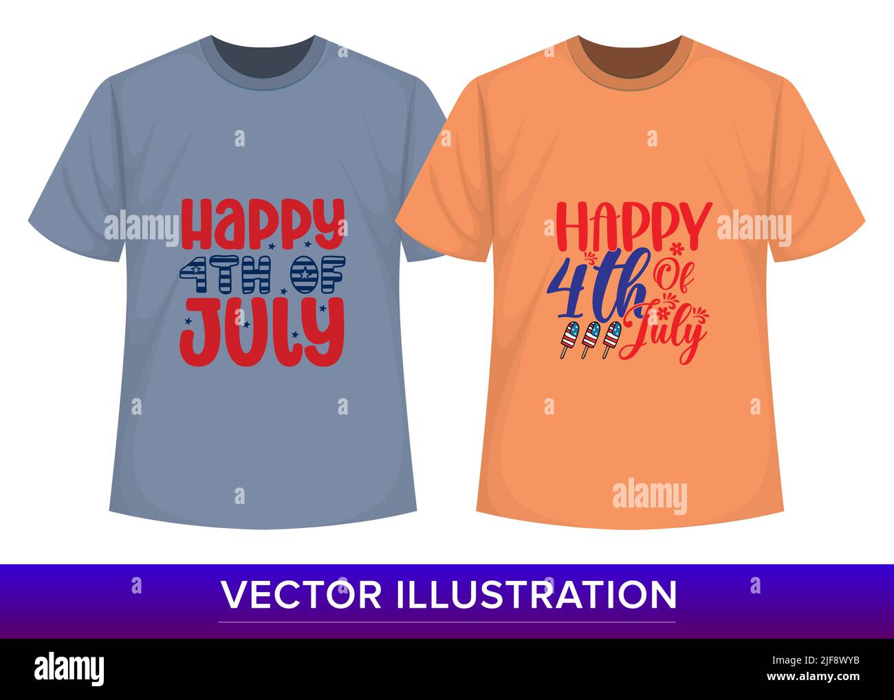 Happy Independence Day USA 4th of july t-shirt design, vector design, vector illustration. Suitable for t-shirt, design online or printing, etc. Stock Vector