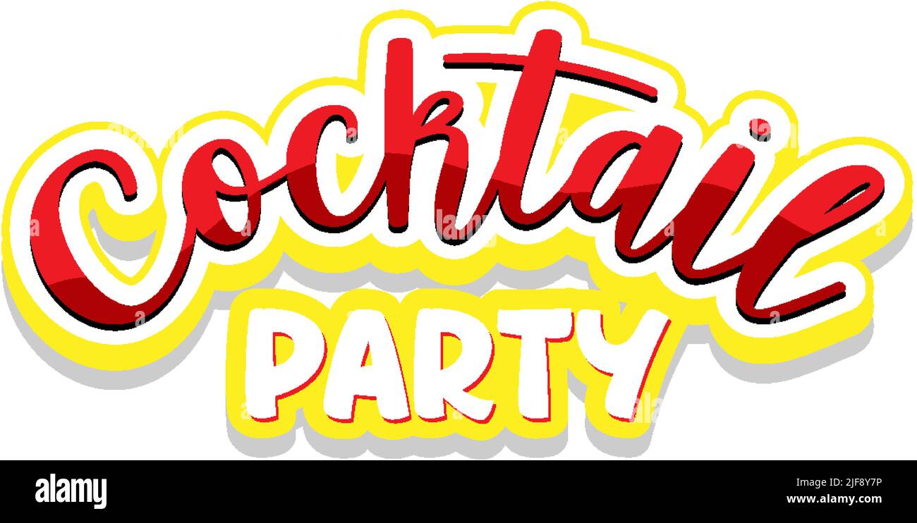 A cocktail party banner text illustration Stock Vector Image & Art Alamy