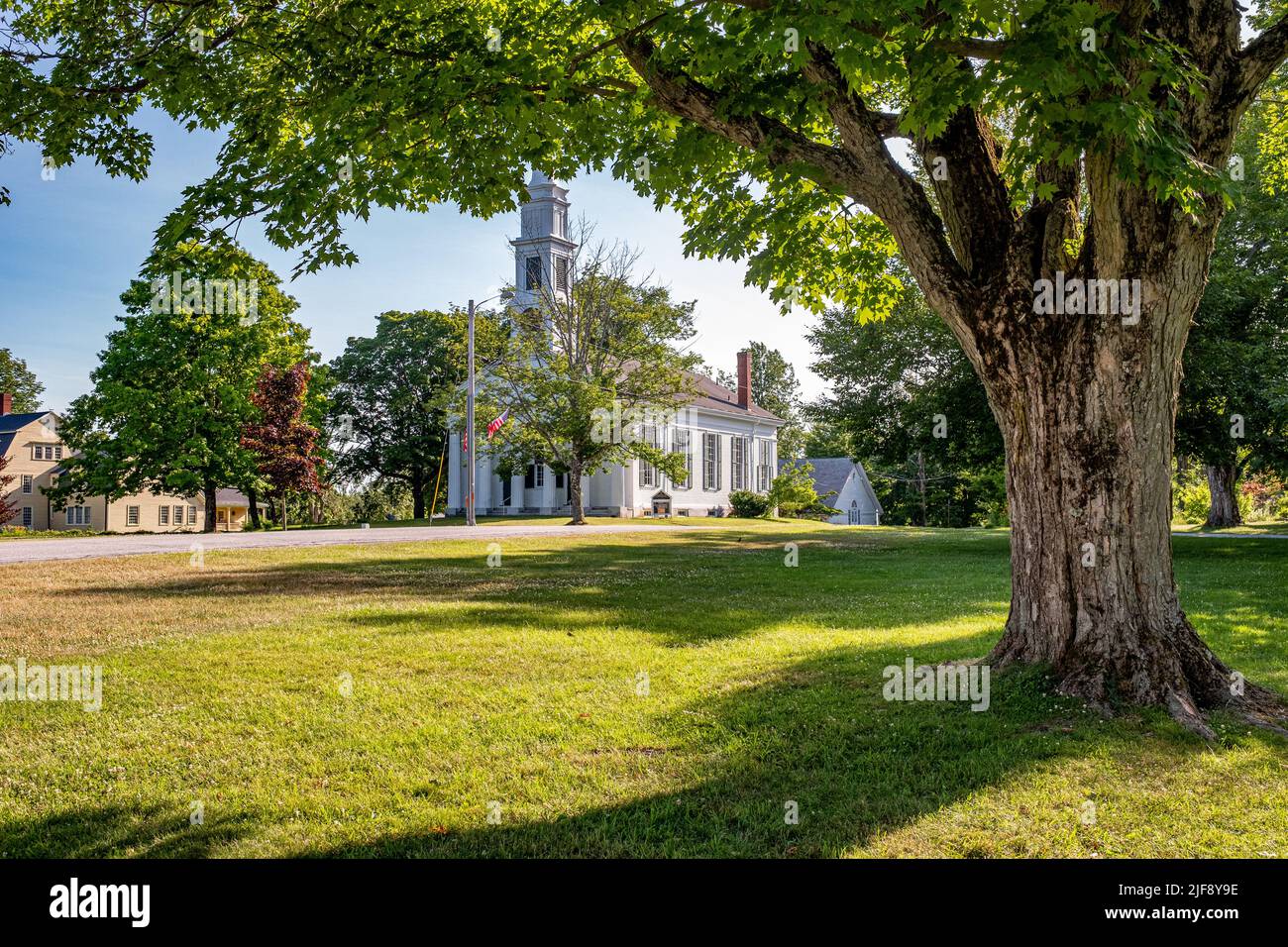 The Town Common in Petersham, Massachusetts the Unitarian