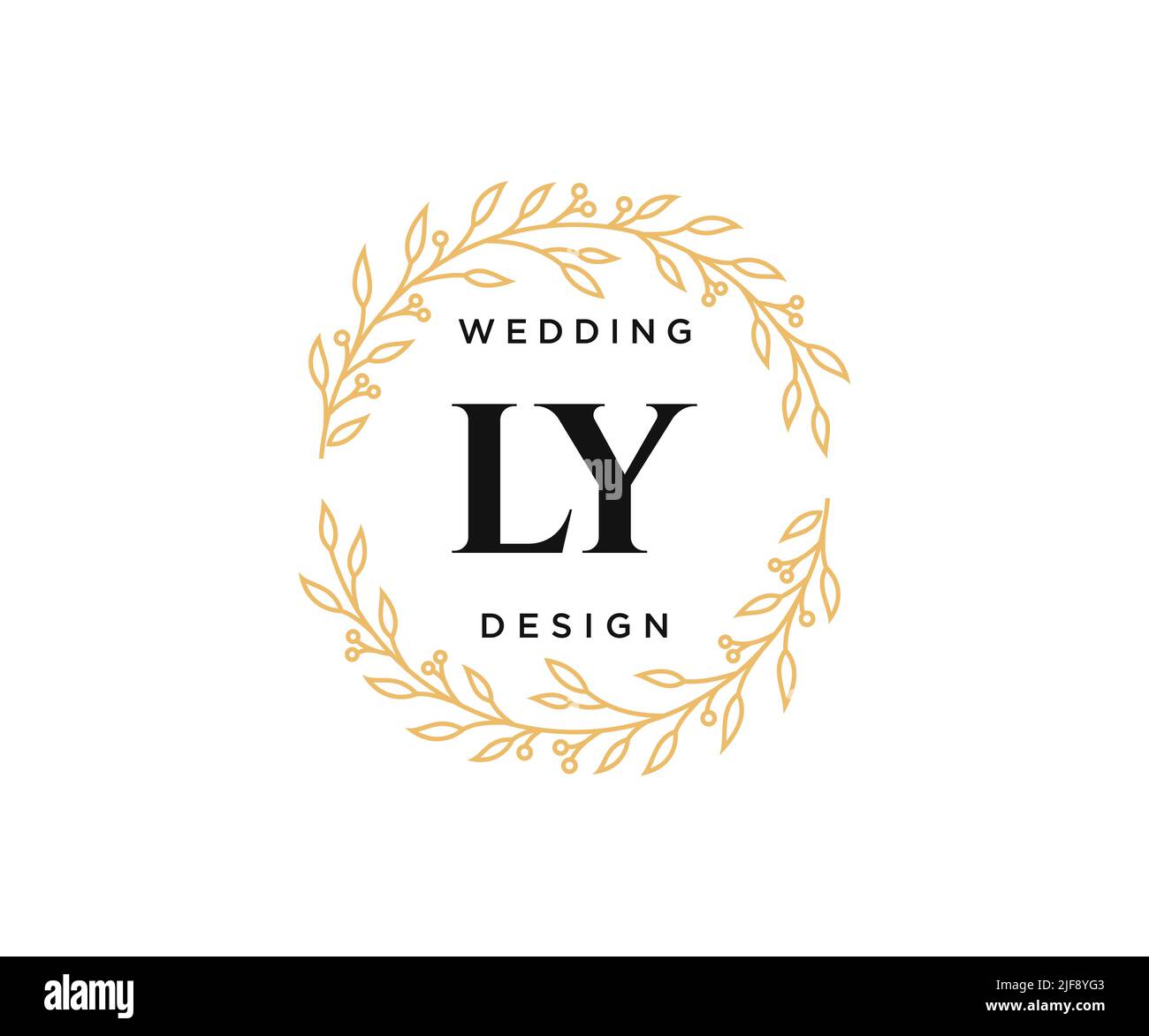 Wedding Logo Design, LY Initials