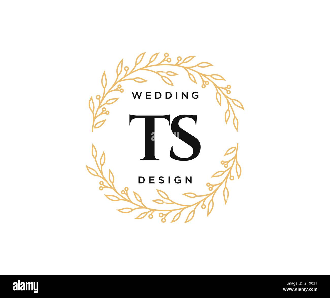 TS Initials letter Wedding monogram logos collection, hand drawn modern minimalistic and floral templates for Invitation cards, Save the Date, elegant Stock Vector