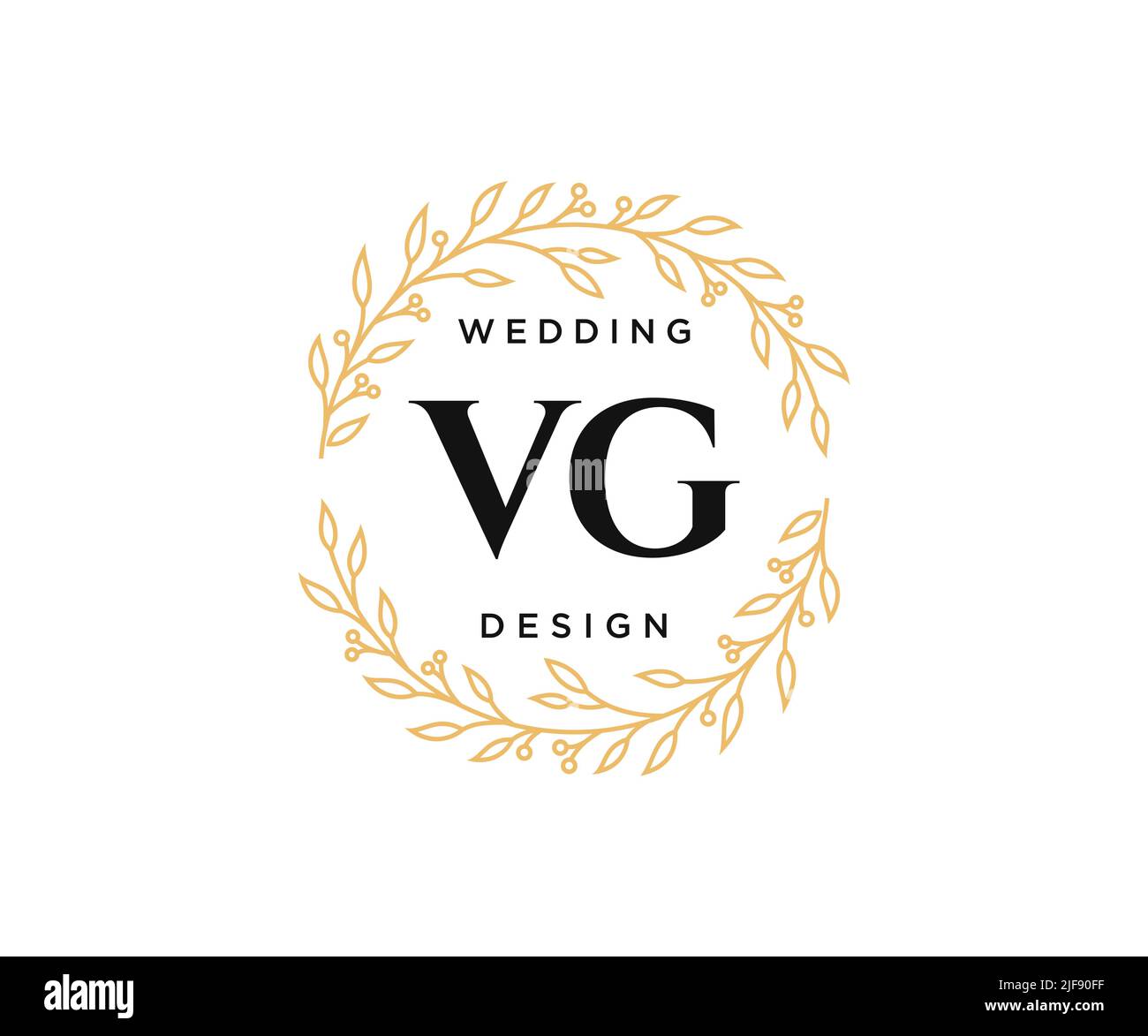 VG Initials letter Wedding monogram logos collection, hand drawn modern ...