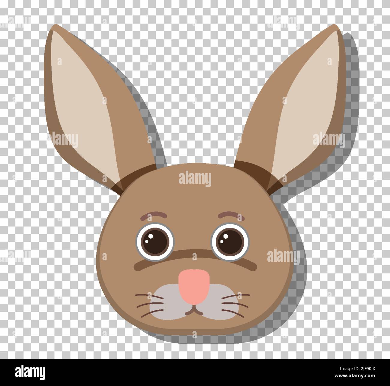 Cute rabbit head in flat cartoon style illustration Stock Vector Image ...