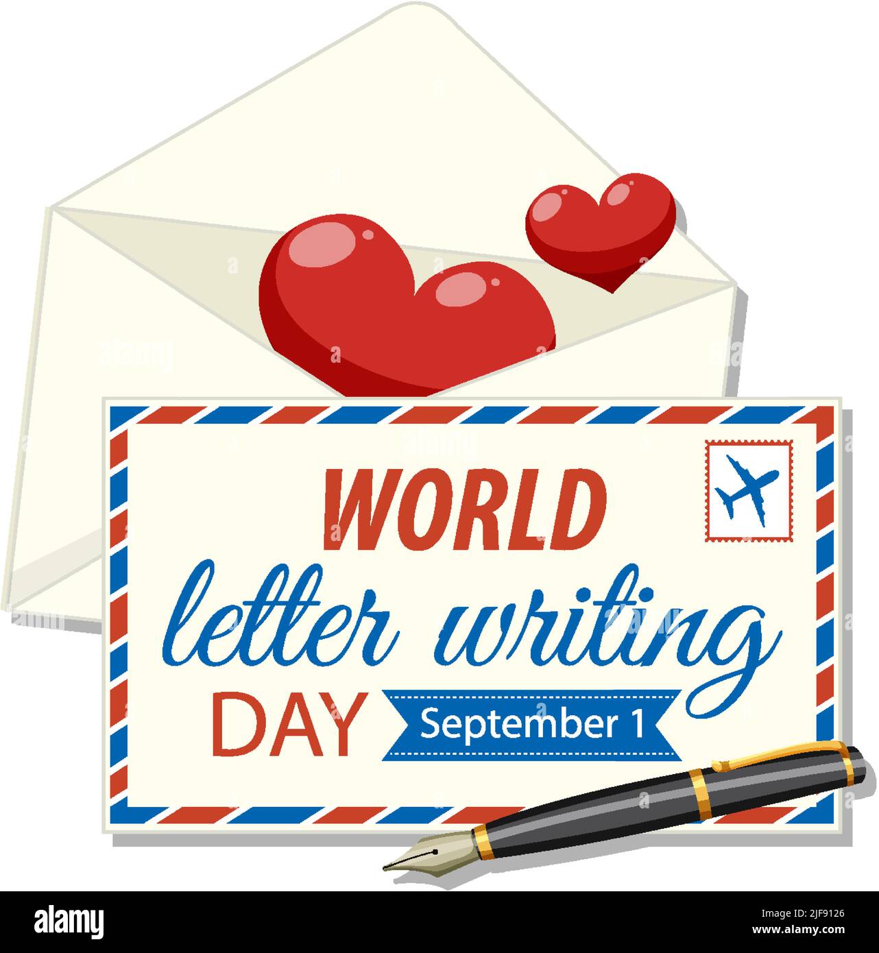World Letter Writing Day Banner Design illustration Stock Vector Image