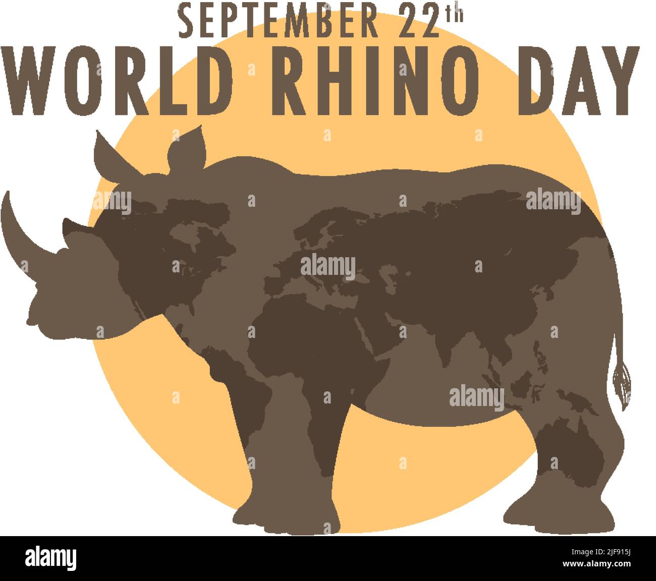 World Rhino Day September 22 Banner illustration Stock Vector Image ...