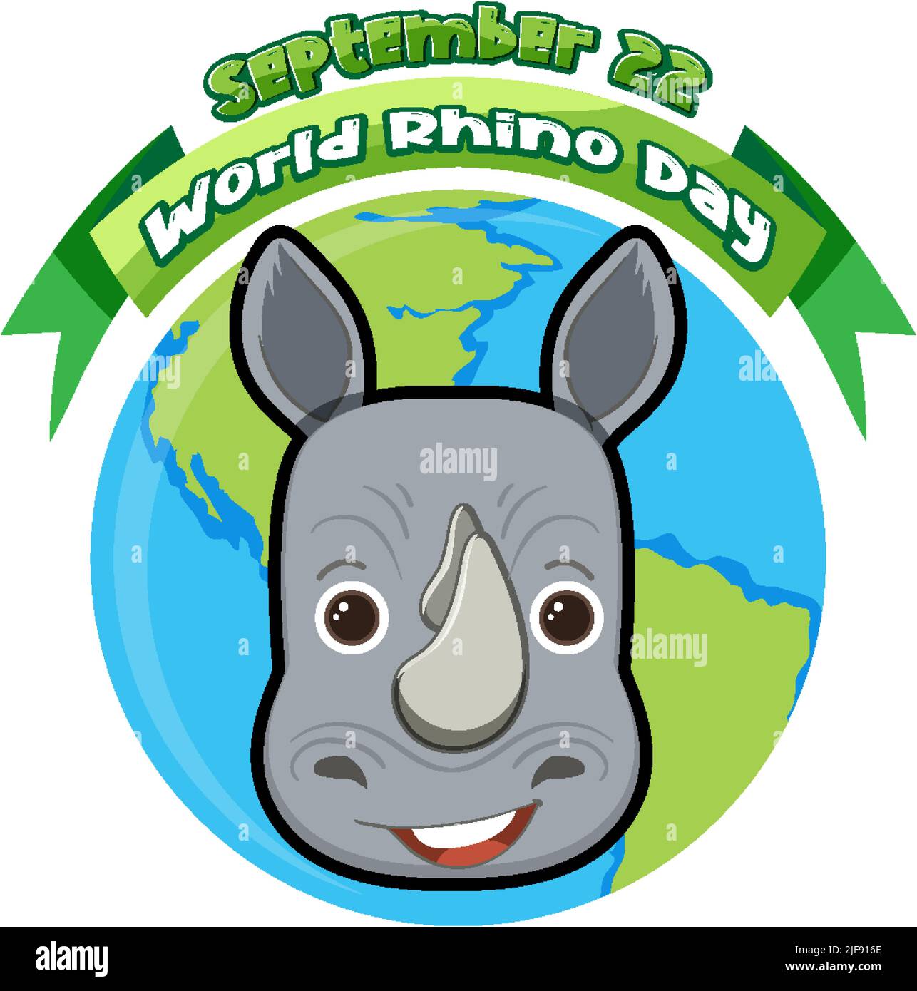 World Rhino Day September 22 illustration Stock Vector Image & Art - Alamy