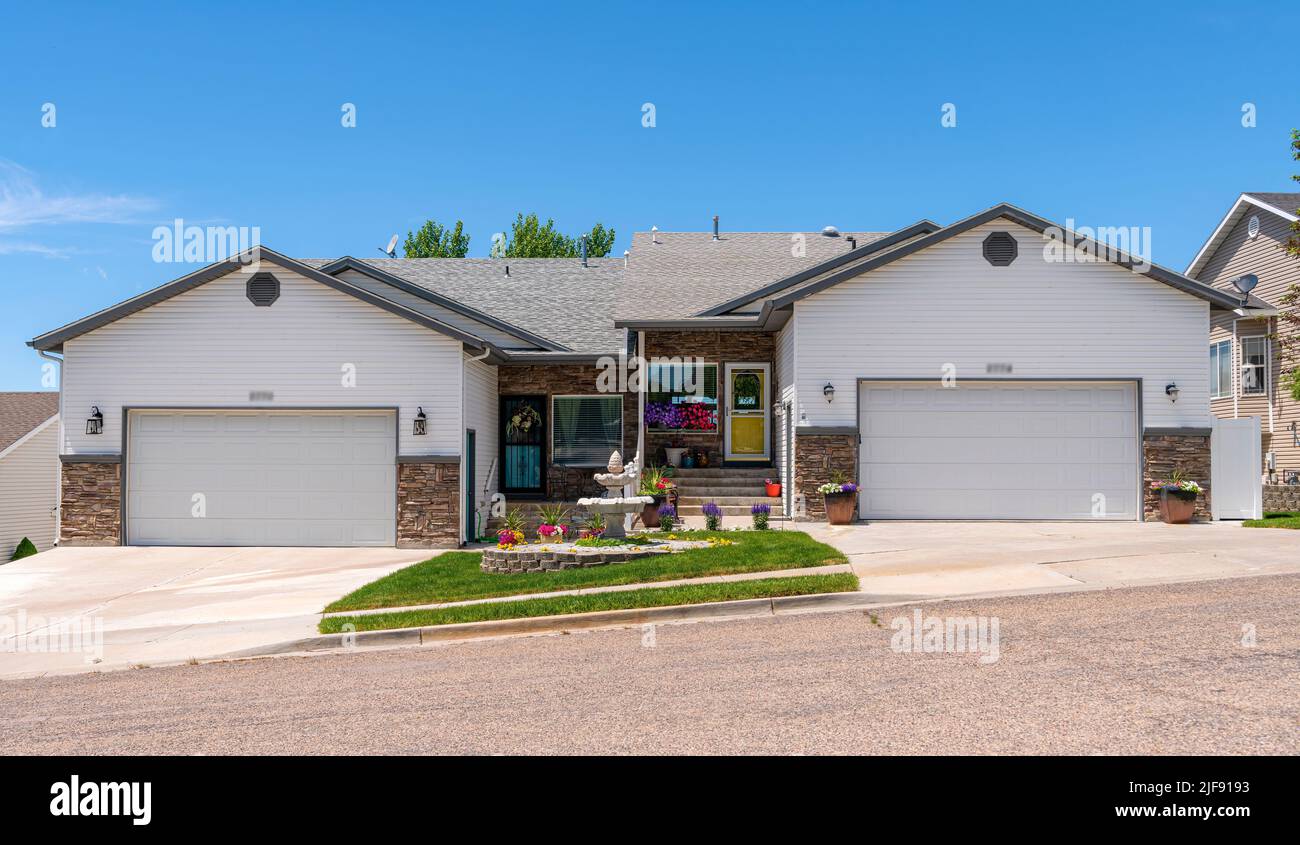 House and a residential neighborhood in Pocatello Idaho state Stock