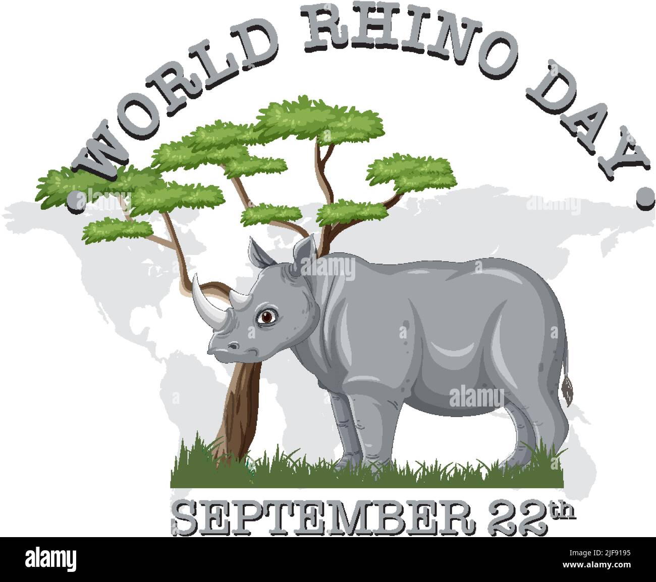 World Rhino Day September 22 Banner illustration Stock Vector Image ...