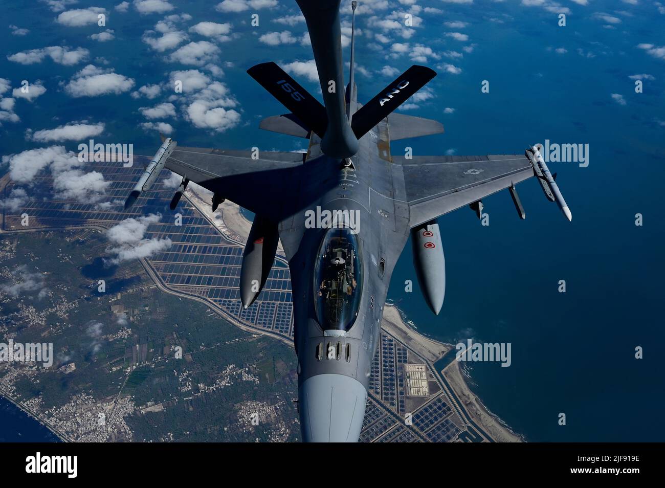 U.S. Air Force F-16 aircraft assigned to the 179th Expeditionary ...