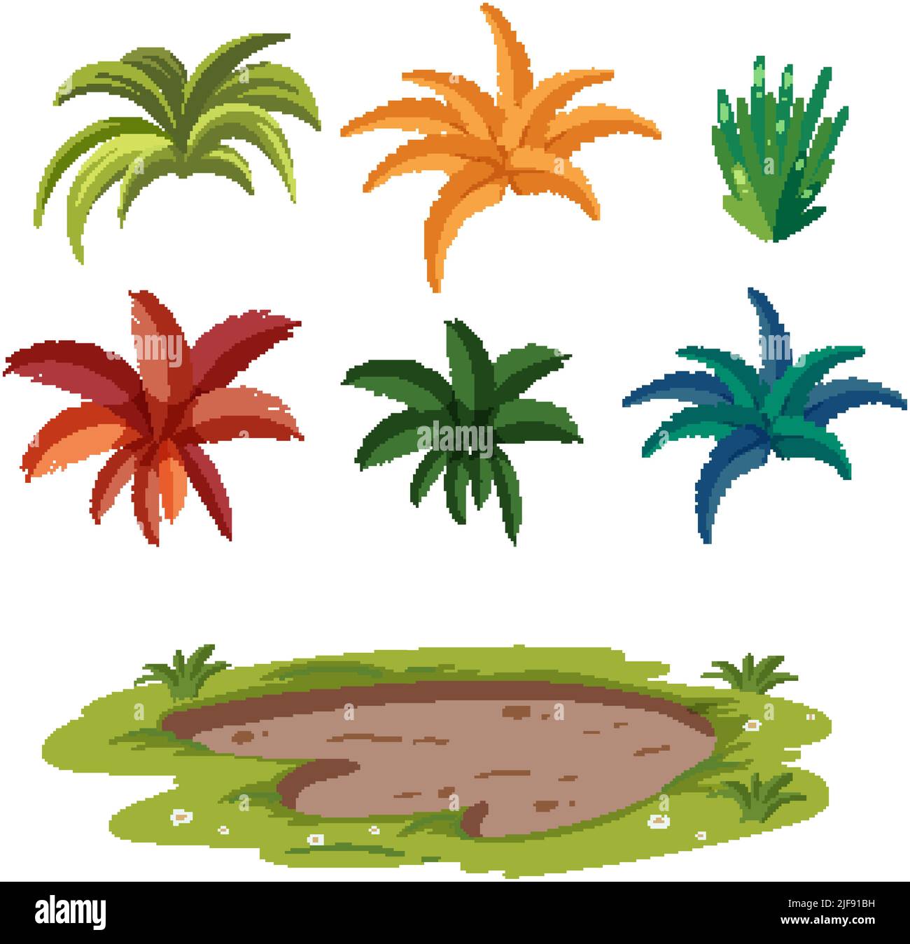 Set of different nature elements illustration Stock Vector Image & Art