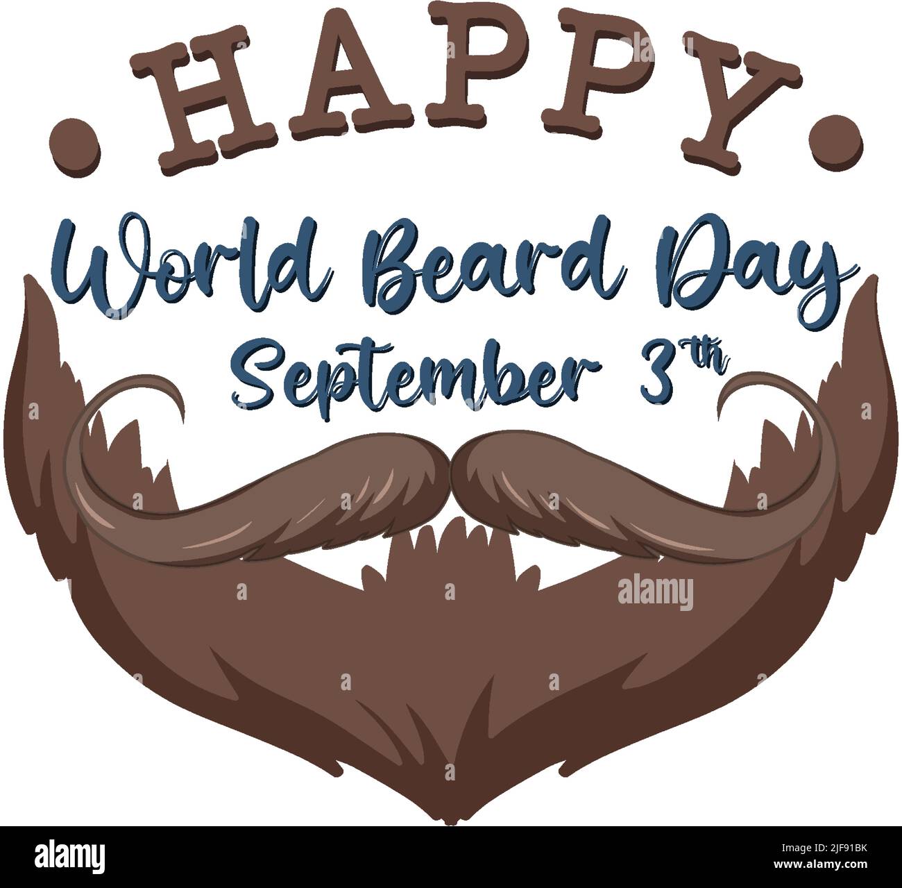 World Beard Day September 3 Banner illustration Stock Vector Image
