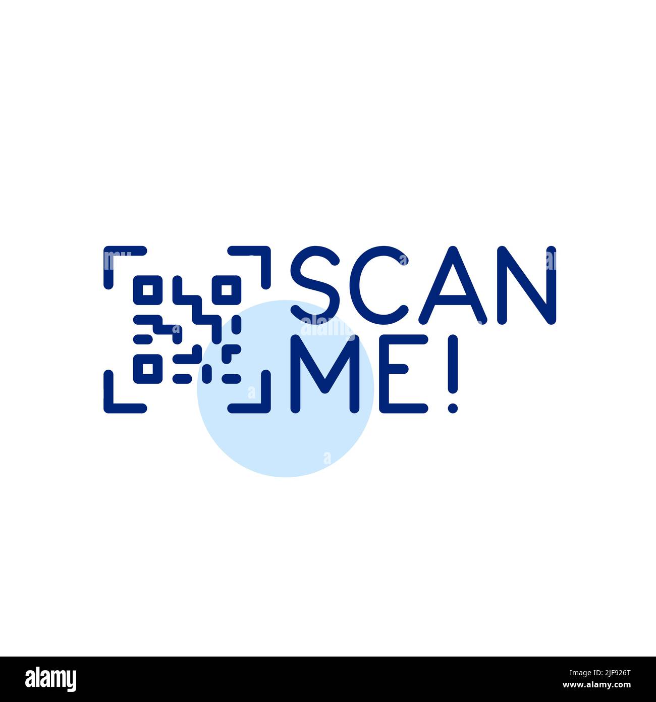 Scan me. QR code pixel perfect, editable stroke line art icon Stock ...