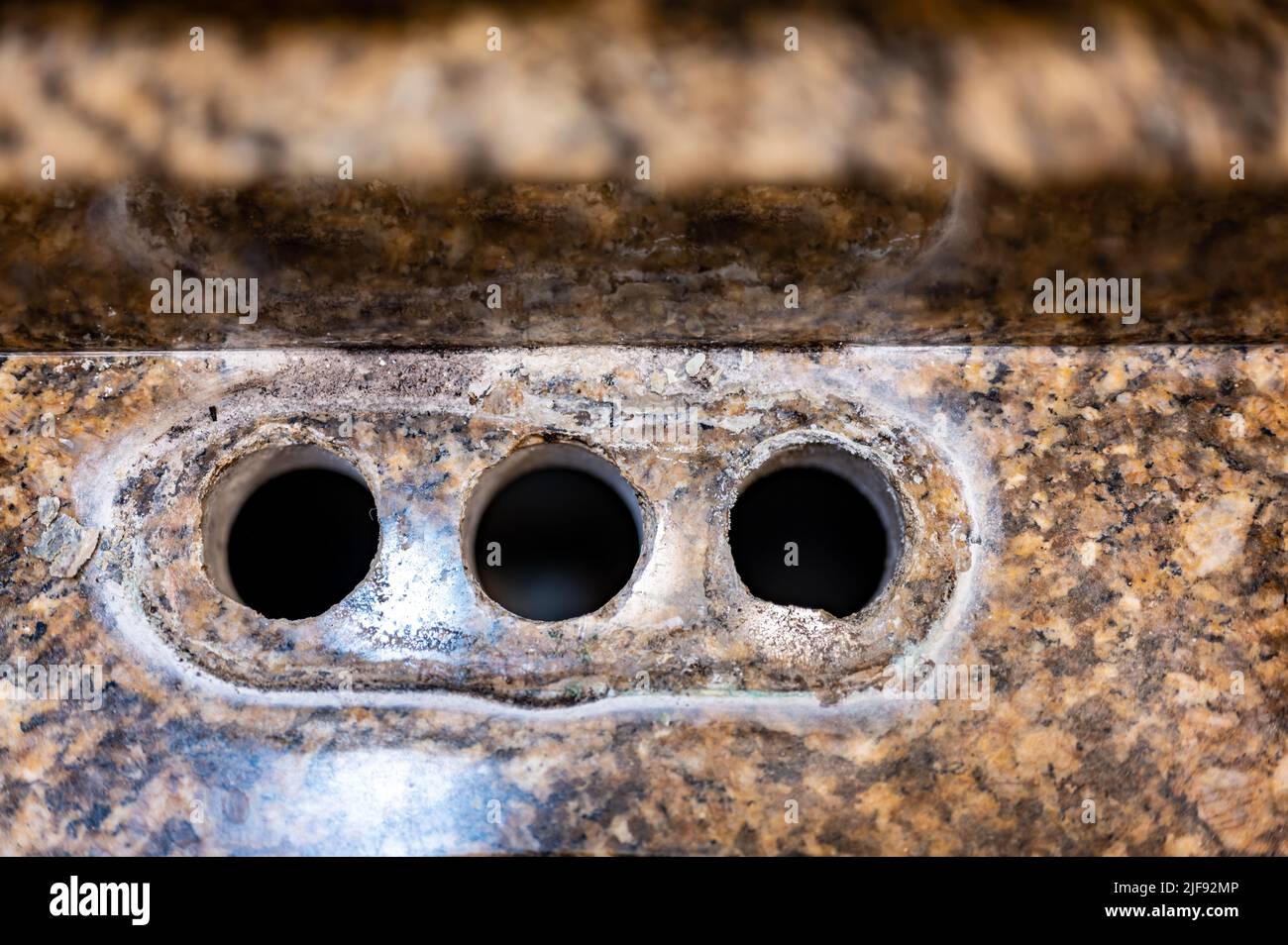 Replacing a bathroom sink faucet with a new assembly Stock Photo Alamy