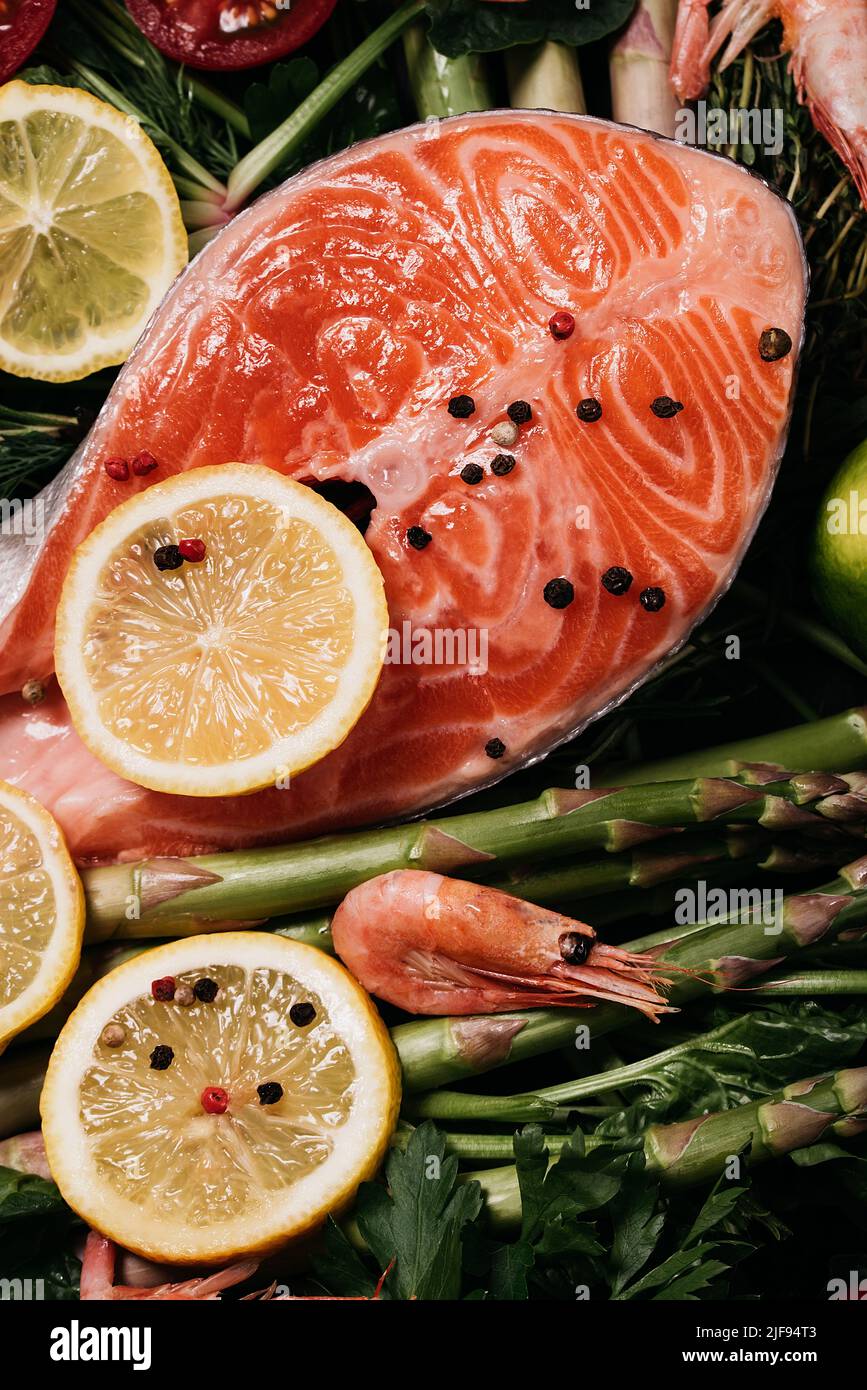 Healthy food for ketogenic diet concept on black background. Foods high