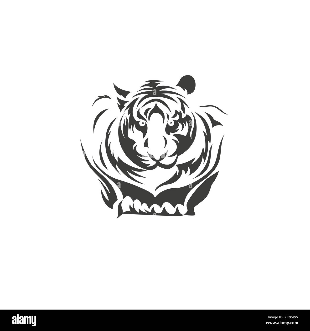 Tigers - logo, icon, illustration on white background. Stock Vector