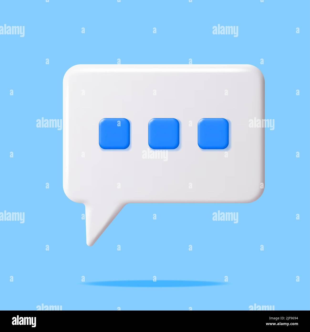 3D White Blank Speech Bubble Isolated Stock Vector Image & Art - Alamy
