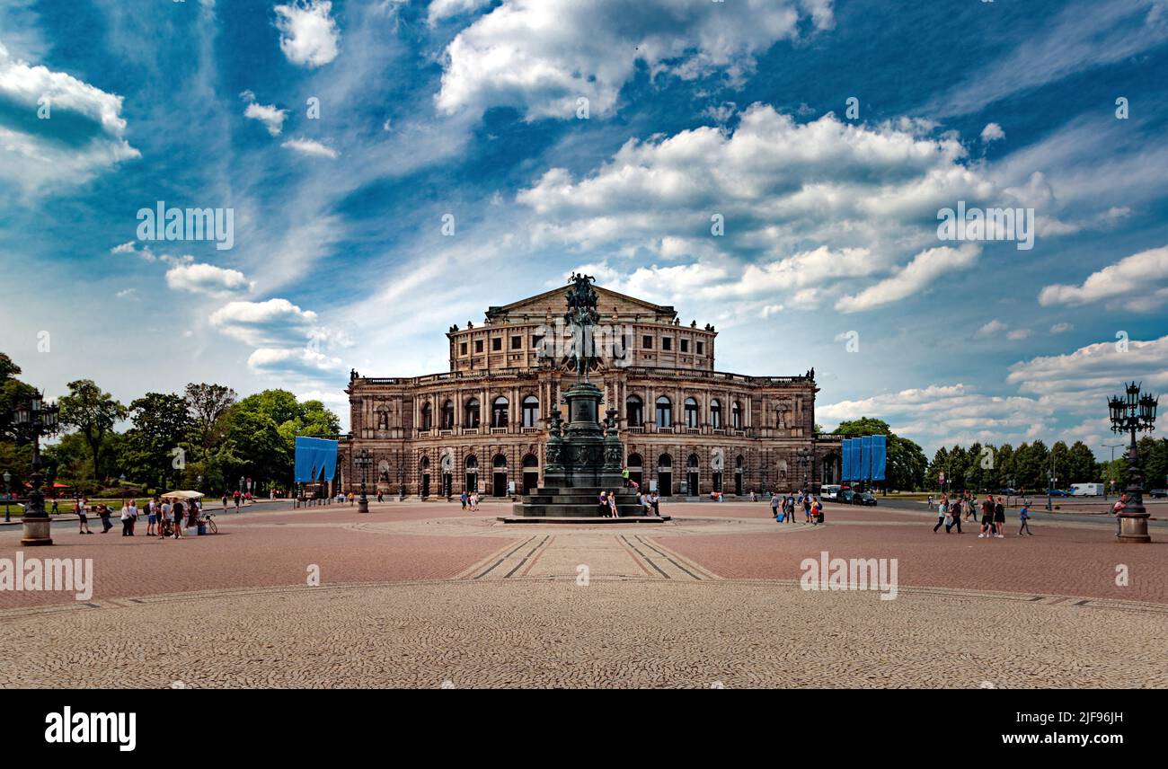 The Semper opera house, Dresden, Germany Stock Photo Alamy