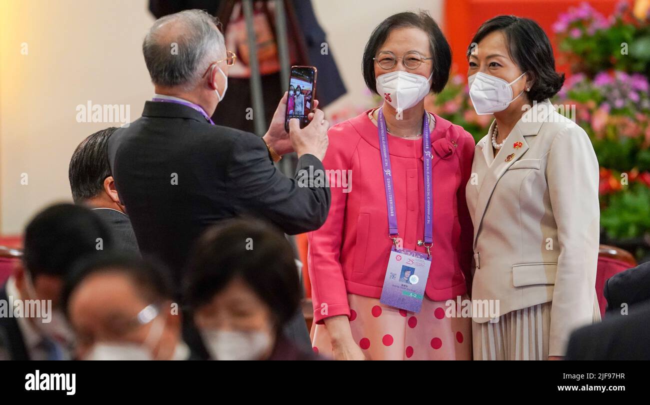 Hong Kong, China. 01st July, 2022. 1st July, Hong Kong. Guest in the Inaugural Ceremony of the Sixth-Term Government of the Hong Kong Special Administrative Region at the Hong Kong Convention and Exhibition Centre. 01JUL22 SCMP/Felix Wong Credit: South China Morning Post/Alamy Live News Stock Photo