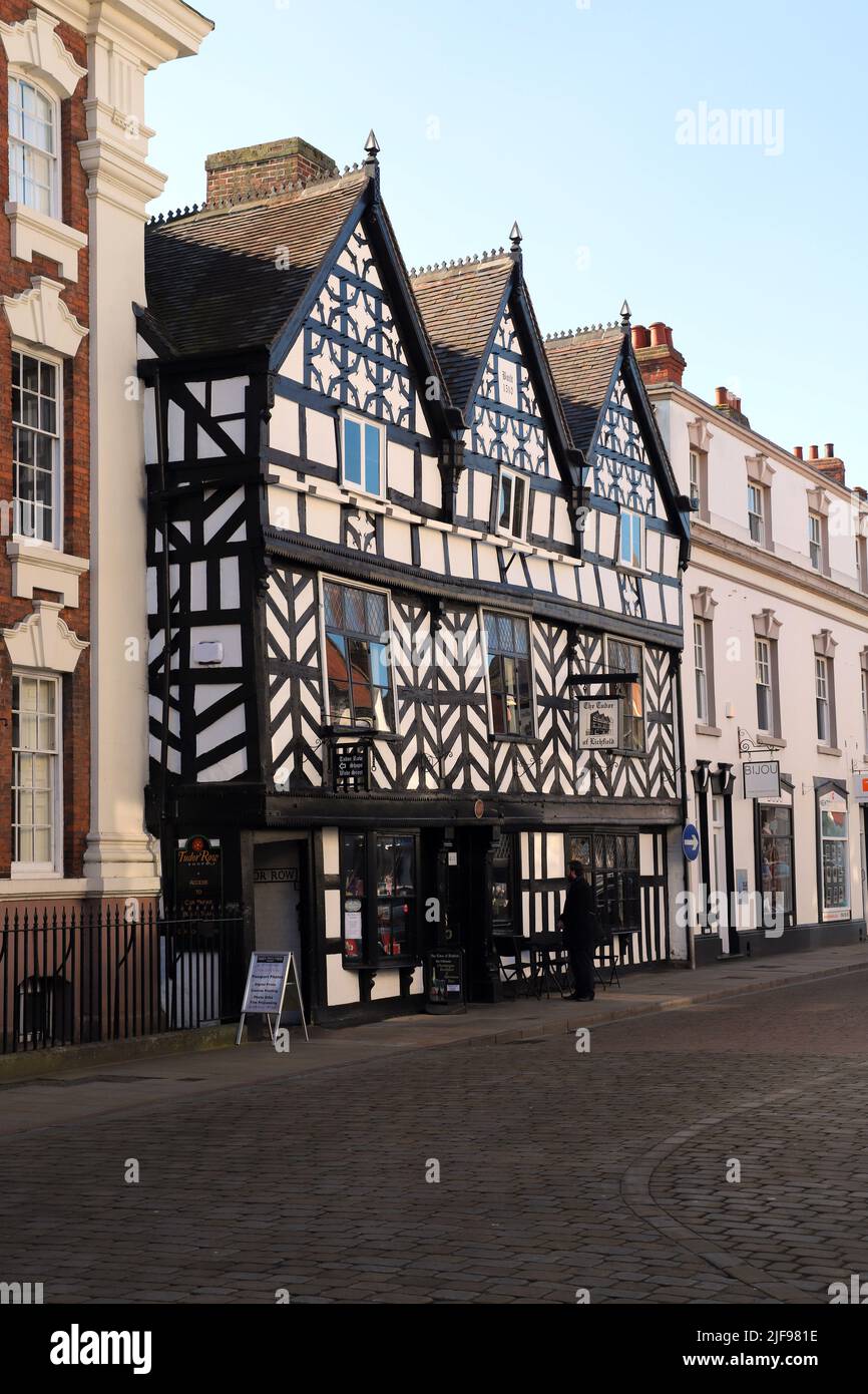 The Tudor Cafe, Lichfield, Staffordshire, built in 1510 Stock Photo