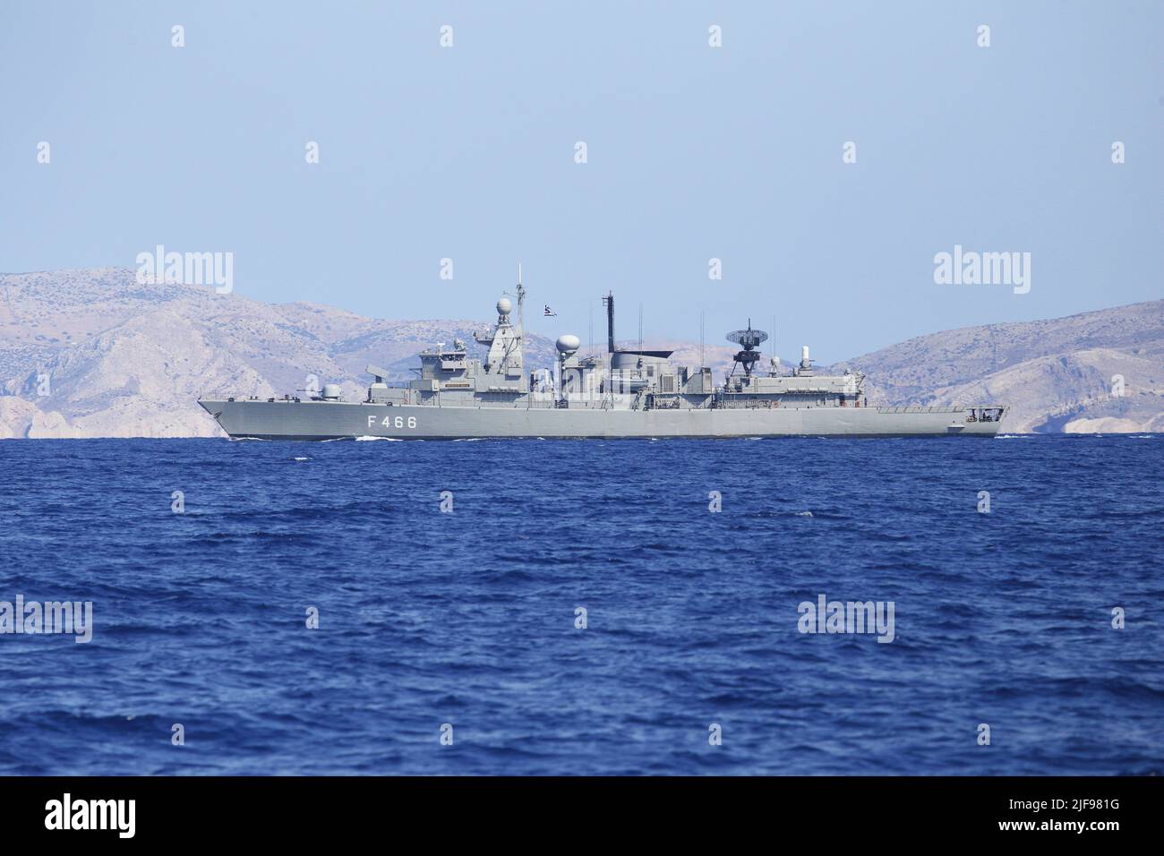 Elli Class Frigate of the Greek Navy, Nikiforos Fokas Stock Photo