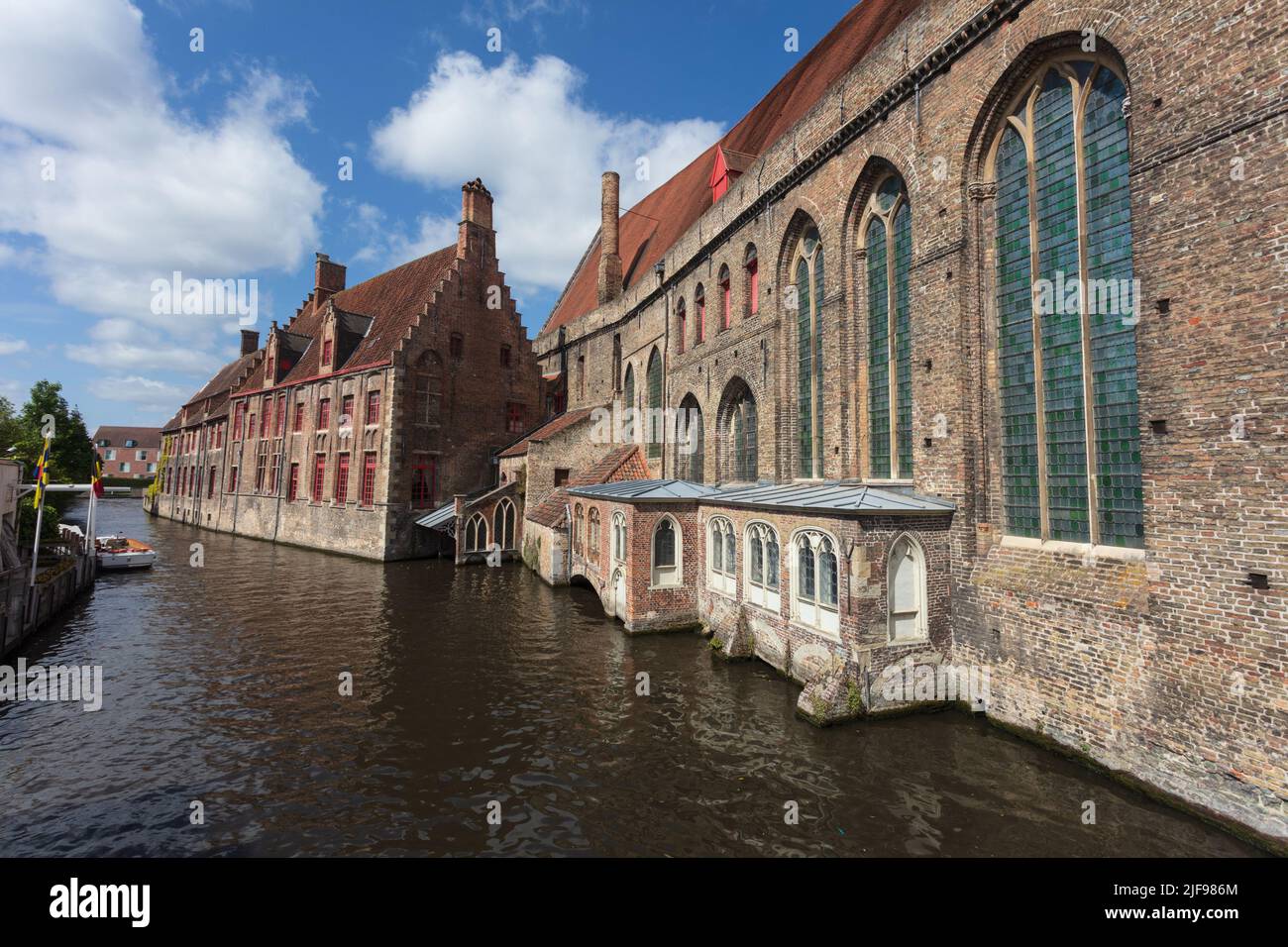 Saint John's Hospital in Bruges established in the 12th century is now home to a museum. Belgium. Stock Photo