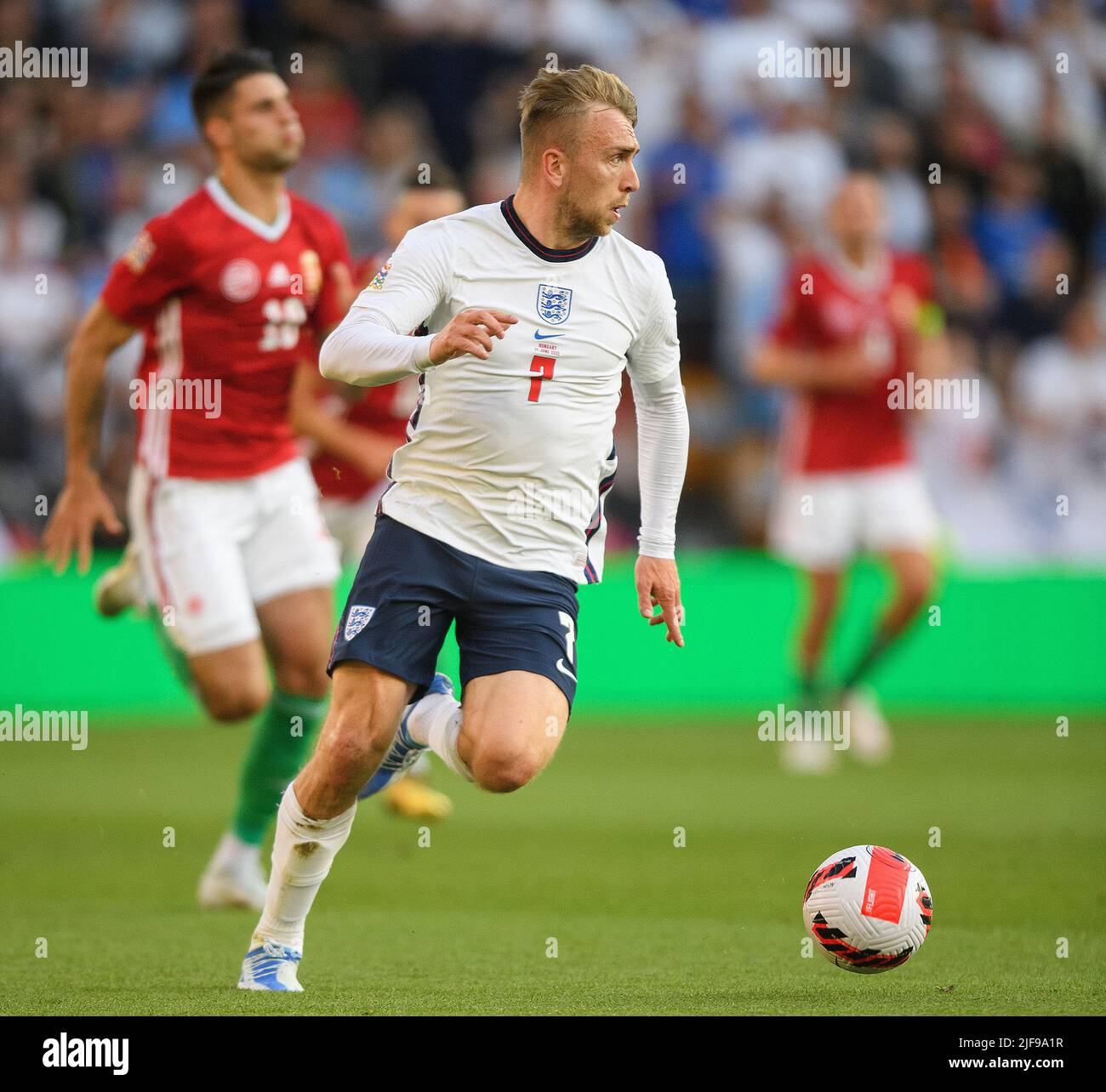 England v Hungary - UEFA Nations League. 14/6/22. Jarrod Bowen during the Nations League match against Hungary. Pic : Mark Pain / Alamy Stock Photo