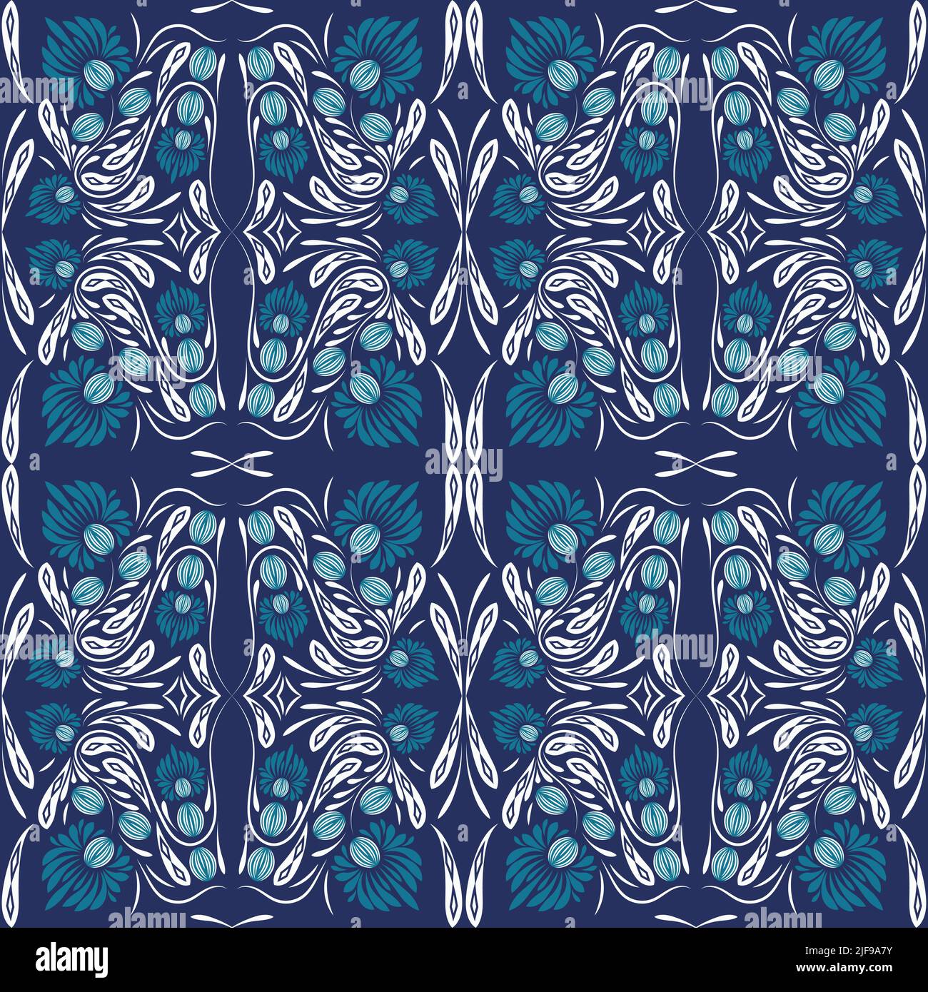 Folk flowers print Floral pattern Ethnic art Stock Vector Image & Art ...
