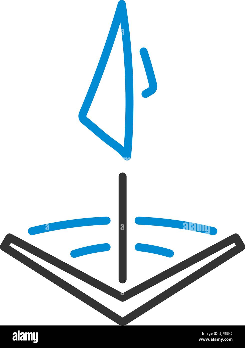 Icon Of Football Field Corner Flag. Editable Bold Outline With Color
