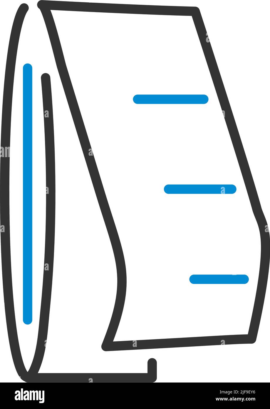 Tailor Measure Tape Icon. Editable Bold Outline With Color Fill Design. Vector Illustration