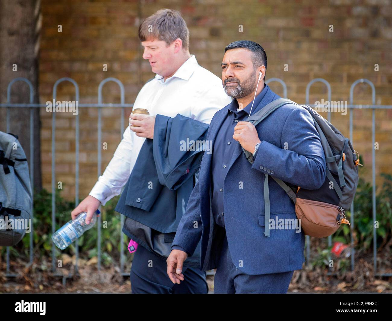 Pc sukhdev jeer right and pc paul hefford arriving for a misconduct