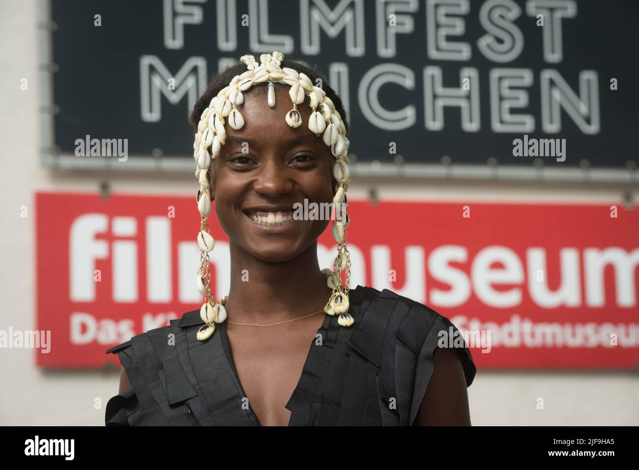 Actress Camilla Damião Seen before the screening of her Film MARTE UM during 39. Filmfest München am 29.6. at Filmmuseum Stock Photo