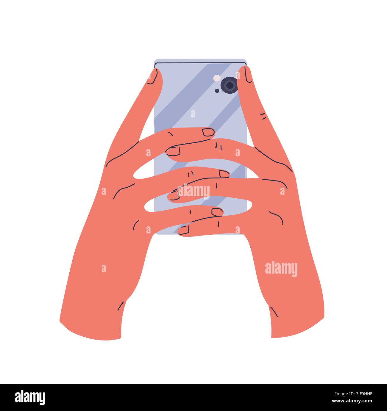 Phone In Hand Vector Smartphone in hand. Vector illustration Stock Vector Image & Art - Alamy