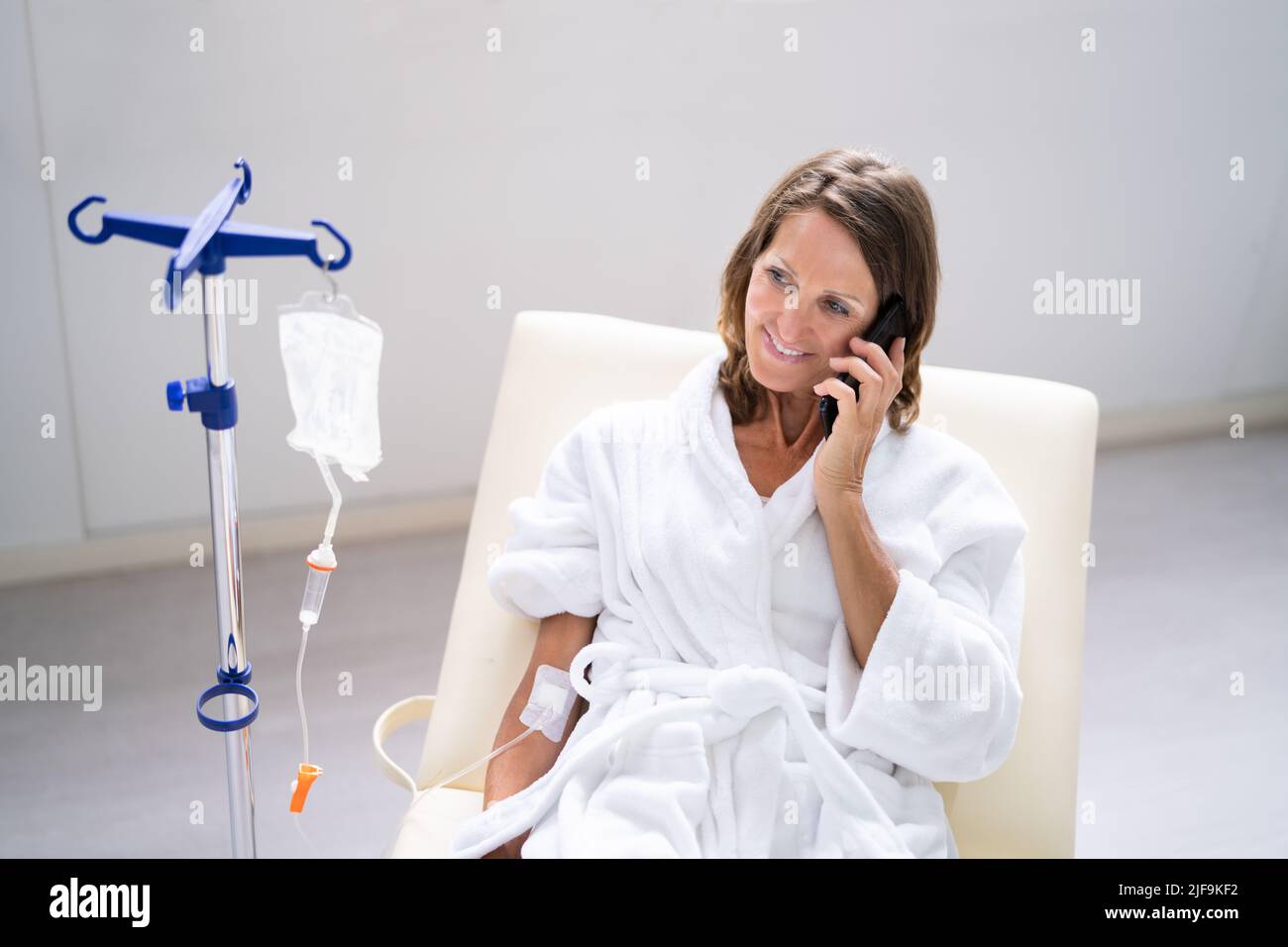 Vitamin Therapy IV Drip Infusion In Women Blood Stock Photo Alamy