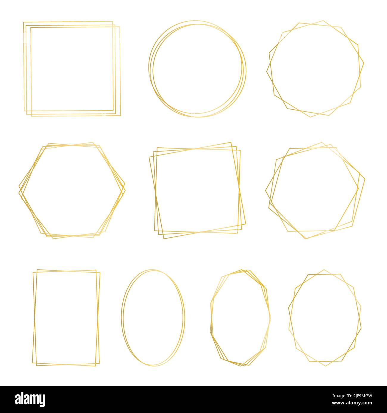 Gold frame gradient vector vectors hi-res stock photography and images