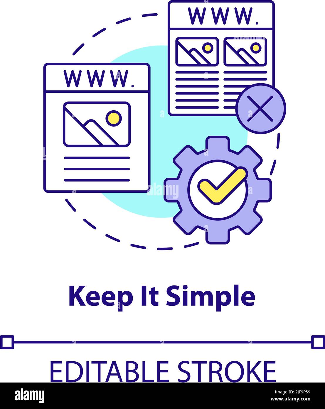 Keep it simple concept icon Stock Vector Image & Art - Alamy
