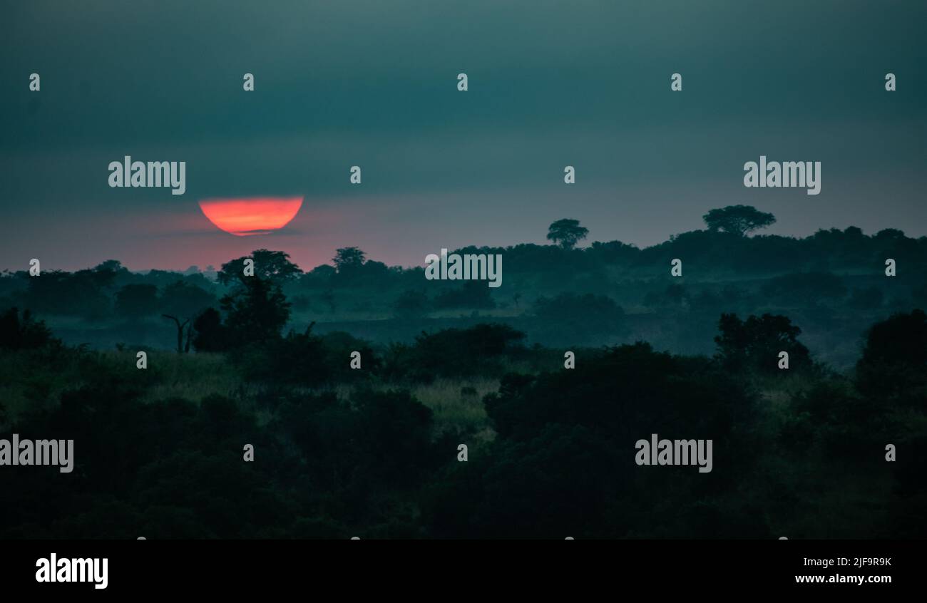 Sunrise in Murchison Falls National Park Stock Photo