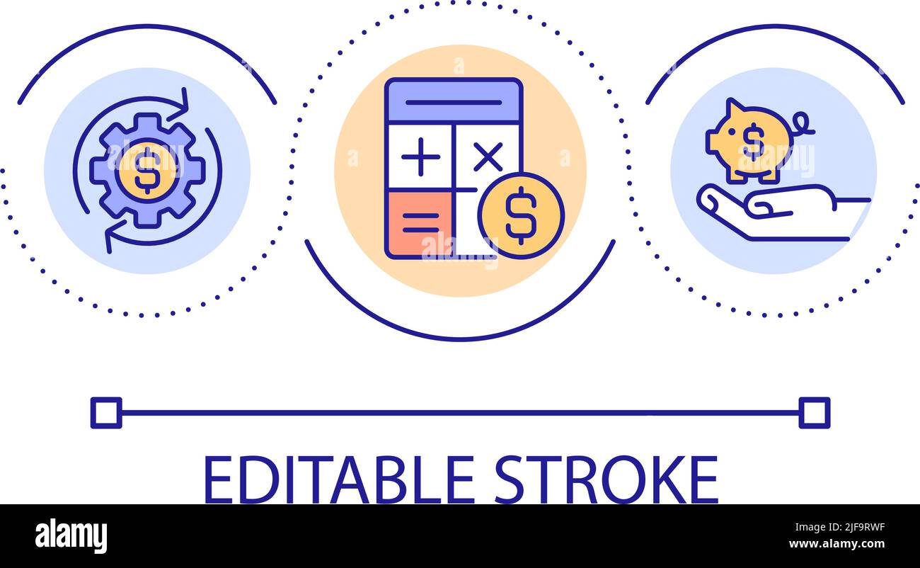 Budget planning loop concept icon Stock Vector Image & Art - Alamy