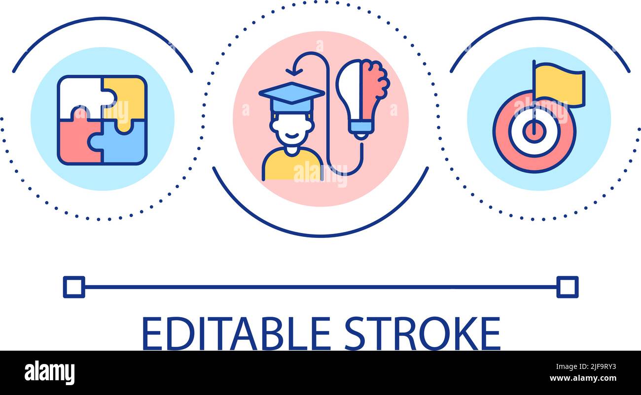 Educational psychology loop concept icon Stock Vector Image & Art - Alamy