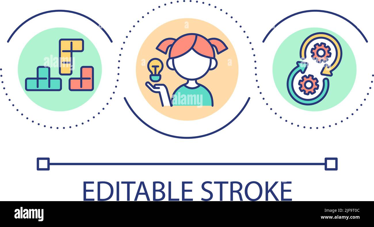 Child developmental milestones loop concept icon Stock Vector Image ...