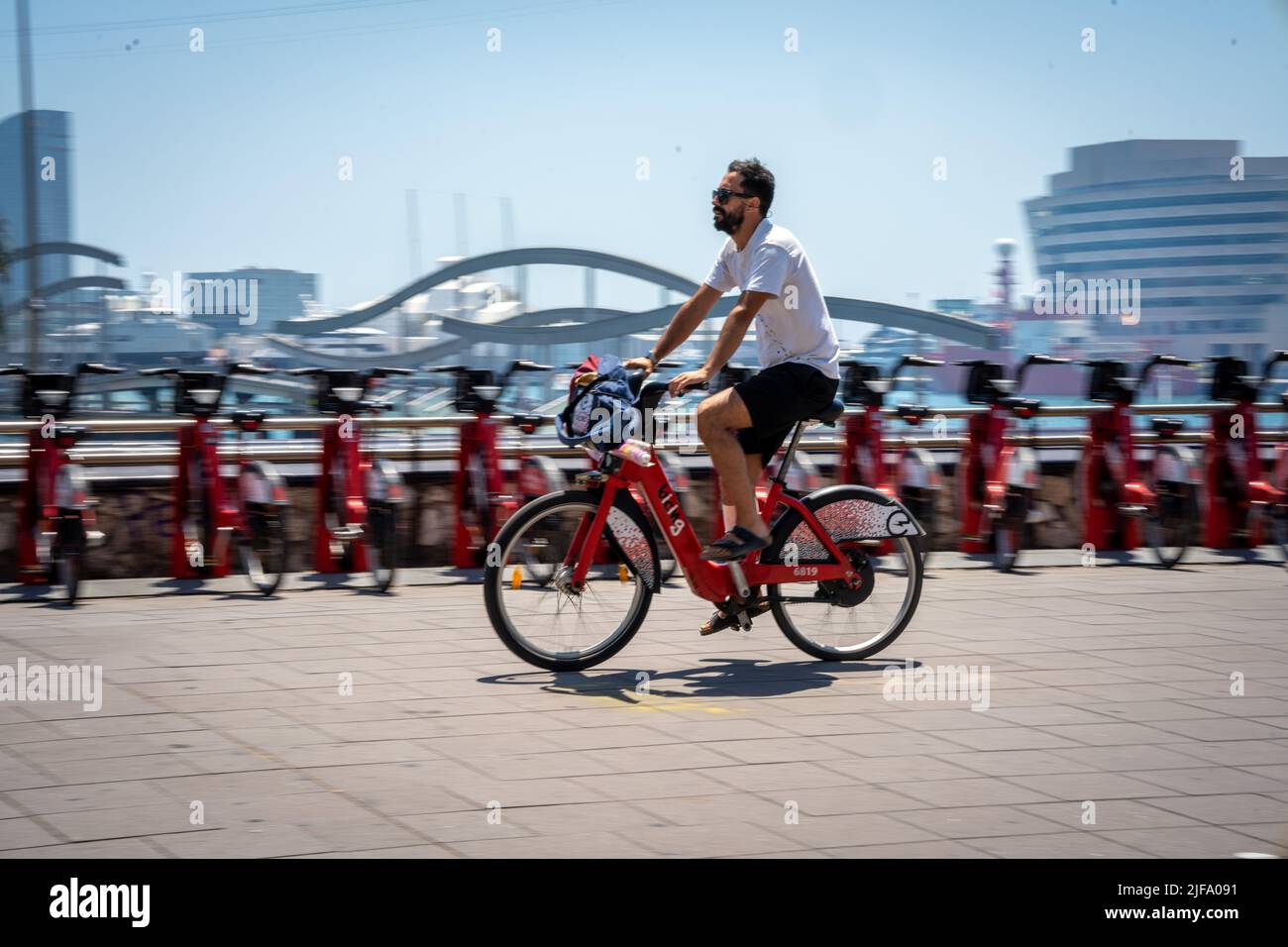 Barcelona goes for Zero Energy electric bicycle project Stock Photo Alamy
