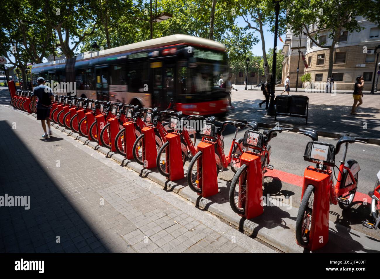 Barcelona goes for Zero Energy electric bicycle project Stock Photo Alamy